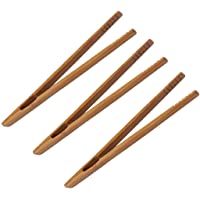 Pinzas de té chinas reutilizables de bambú chino- de 17-5 cm- respetuosas con el medio ambiente- no tóxicas- 3 unidades